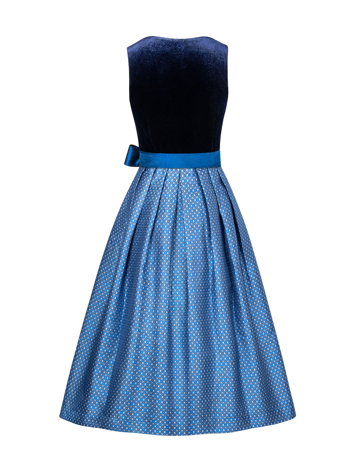 Dirndl Leonie – Samtoptik in Blau