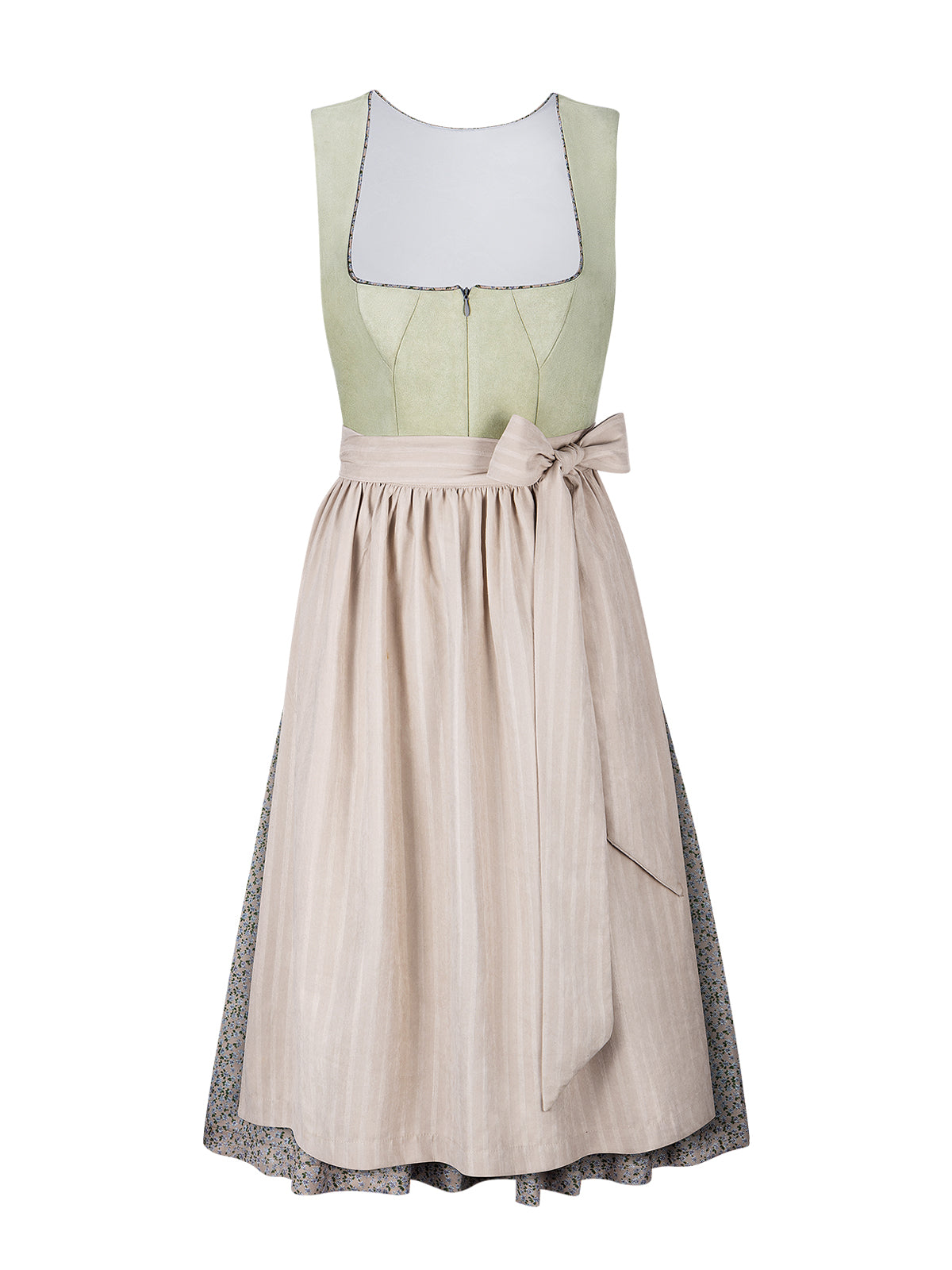 Festliches Dirndl Nila | Grün | Gerader Ausschnitt