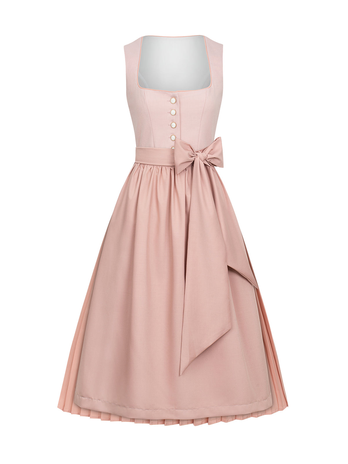 Traditionelles Trachtenkleid Kalia in Rosa mit Knopfverschluss