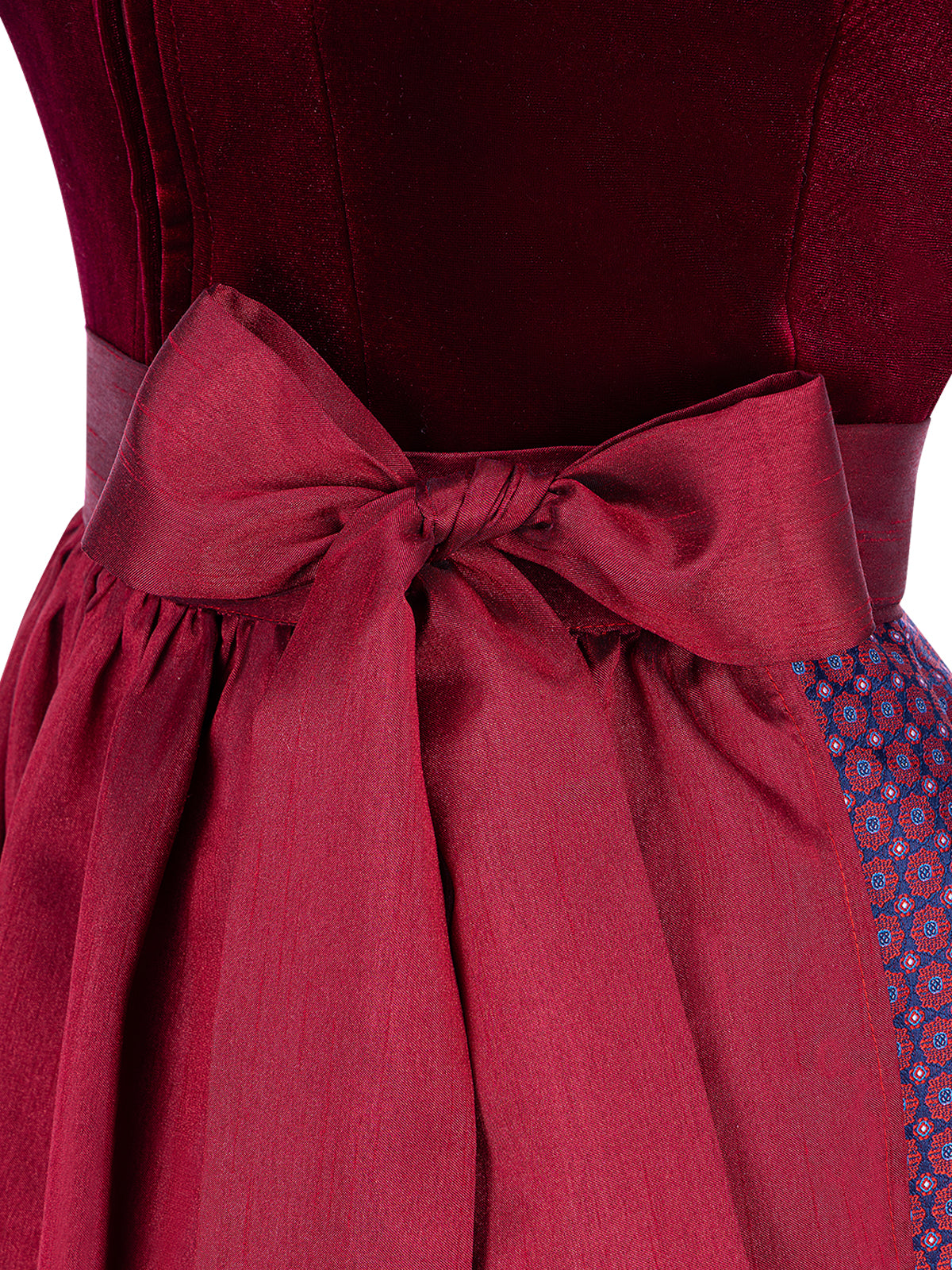 Massia | Dirndl für Damen | Rot | Gerader Ausschnitt