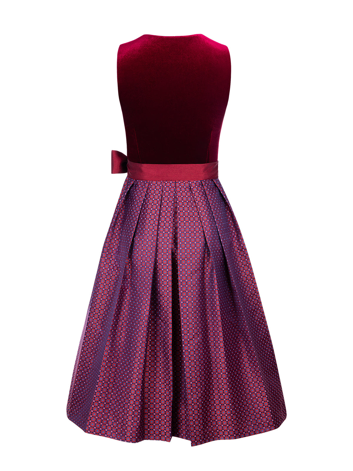 Massia | Dirndl für Damen | Rot | Gerader Ausschnitt