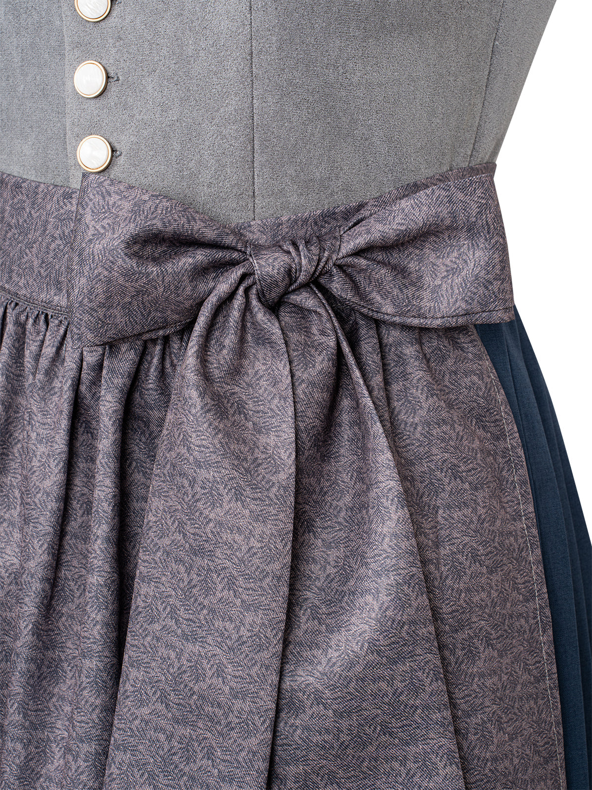 Lottea | Dirndl für Damen | Grau | Gerader Ausschnitt