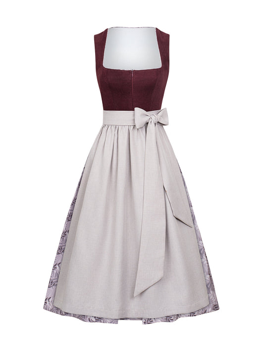 Alessia – Elegantes Trachtenkleid in Lila mit floralem Muster