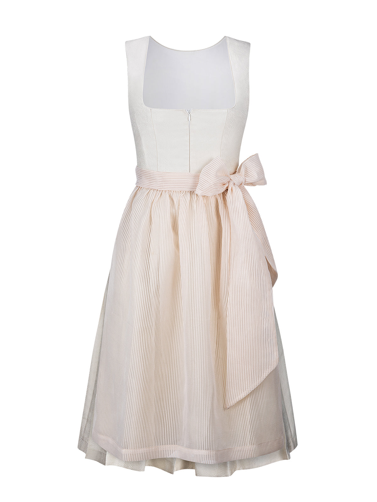 Trachten-Dirndl Weber in Beige – Frontreißverschluss