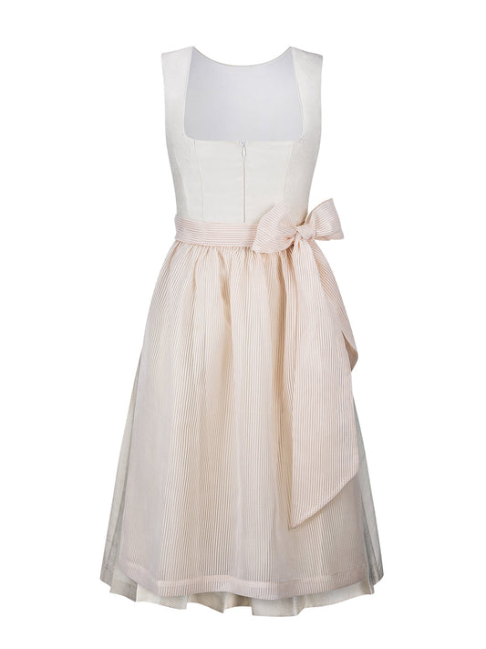 Trachten-Dirndl Weber in Beige – Frontreißverschluss