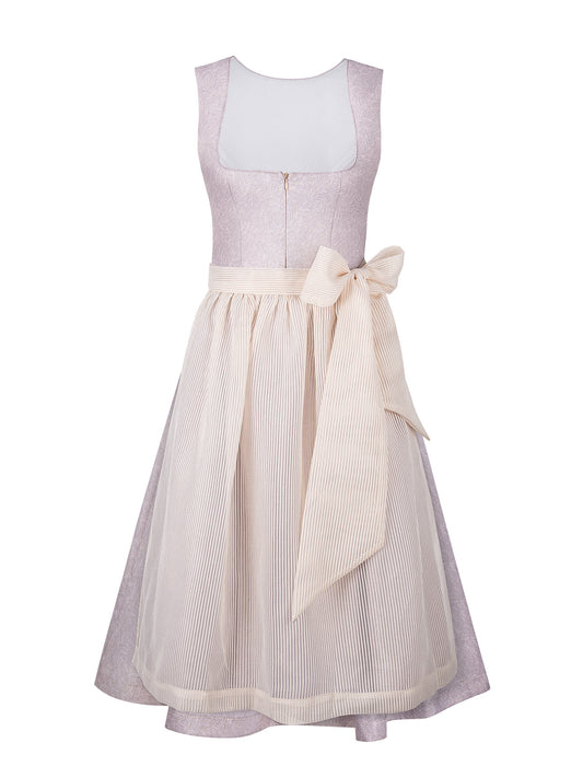Klassisches Dirndl Weber – Rosa, Gerader Ausschnitt