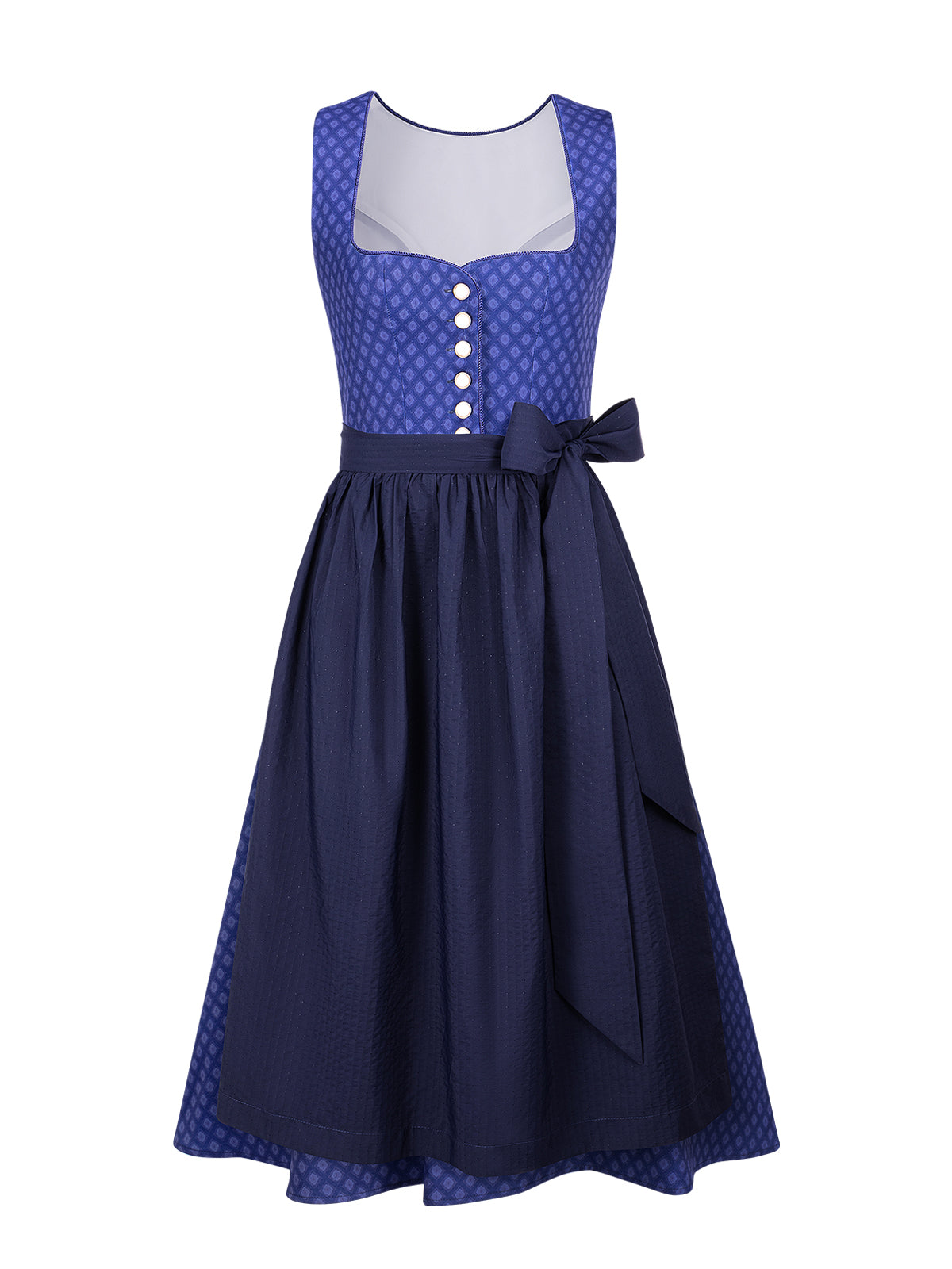 Daniela Dirndl im traditionellen Stil in Blau