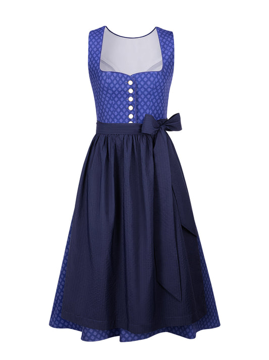 Daniela Dirndl im traditionellen Stil in Blau