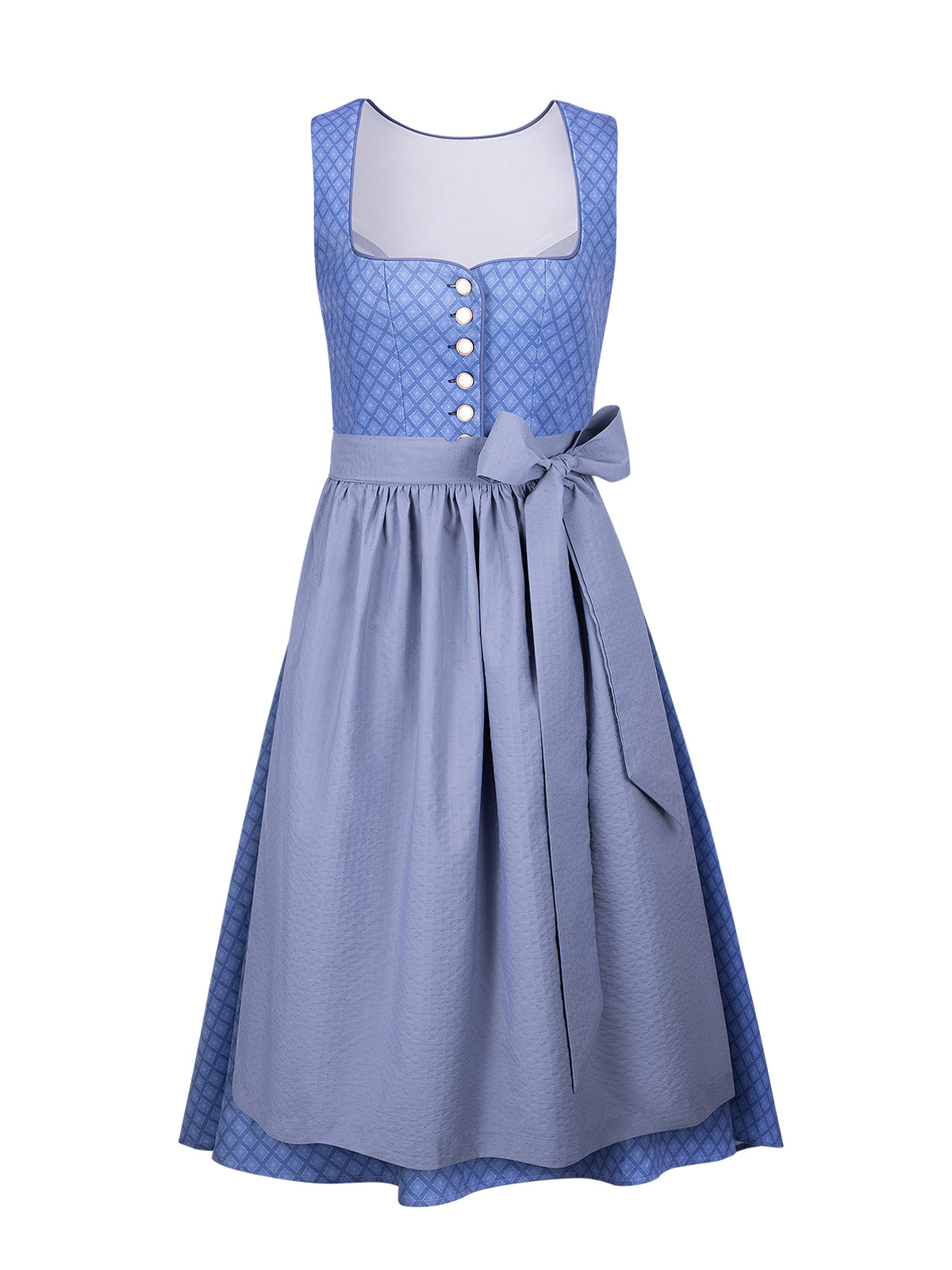 Damen Dirndl Daniela Hell mit Knopfverschluss – Blau