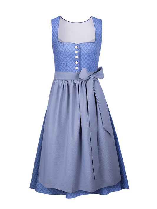 Damen Dirndl Daniela Hell mit Knopfverschluss – Blau