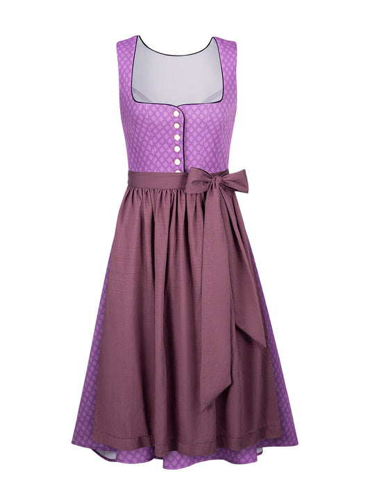 Wiesn Look Daniela – Dirndl in Lila mit Herz-Ausschnitt