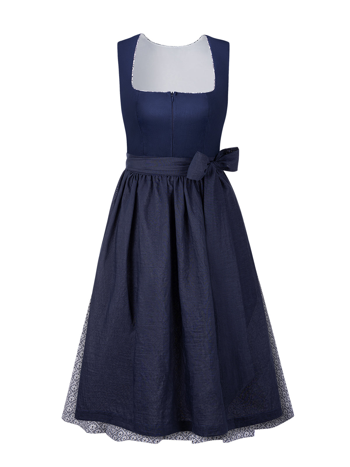 Maxima – Elegantes Trachtenkleid in Blau mit Frontreißverschluss