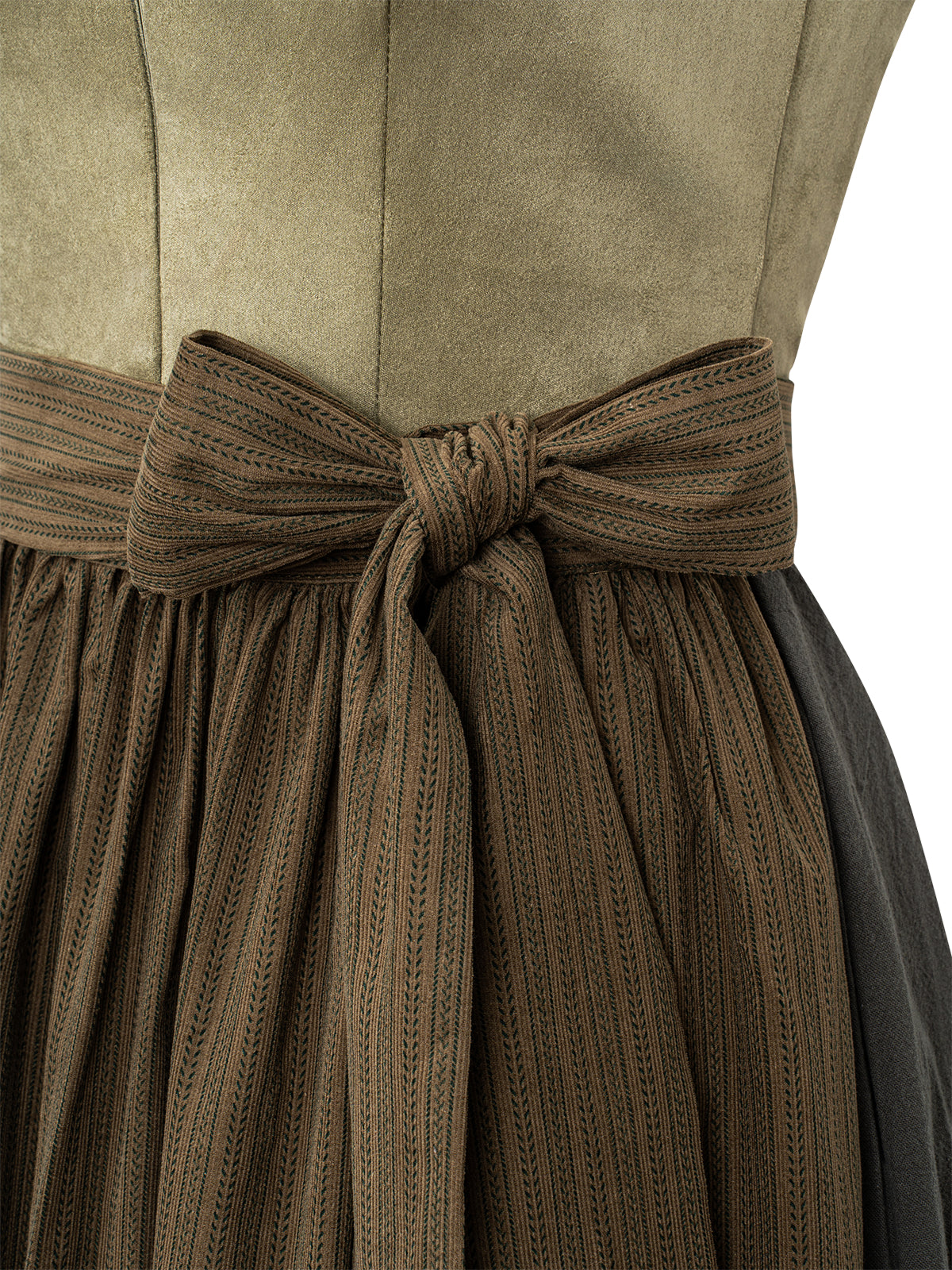 Wiesn Look Karle – Dirndl in Grün mit Gerader Ausschnitt