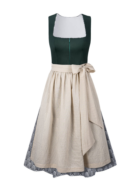 Dirndl Veronika Grun – Frontreißverschluss in Grün