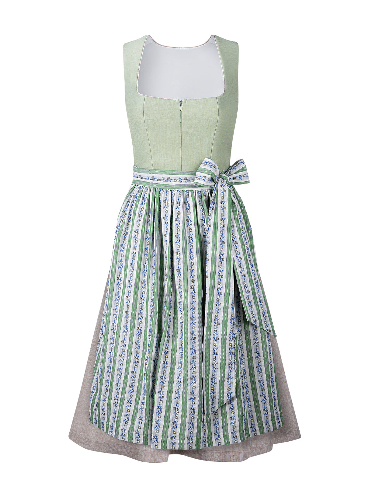 Kristin Grun | Dirndl für Damen | Grün | Gerader Ausschnitt