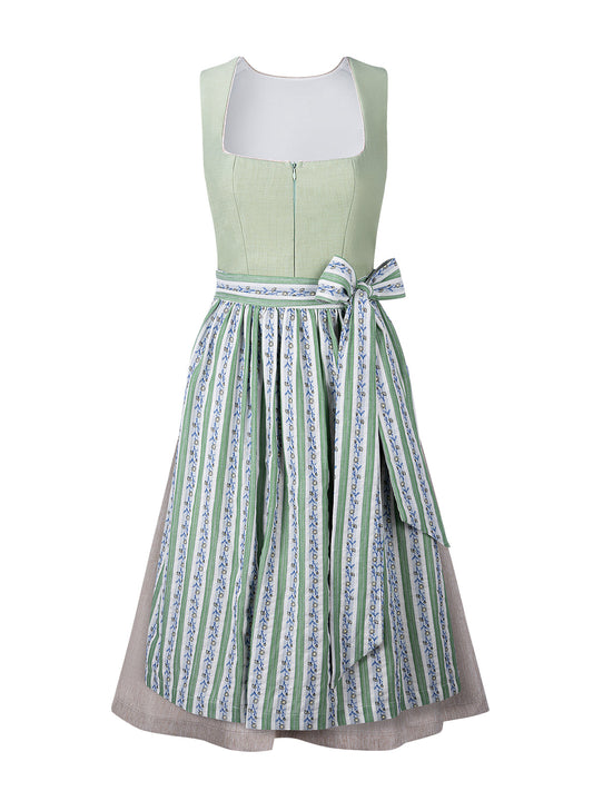 Kristin Grun | Dirndl für Damen | Grün | Gerader Ausschnitt