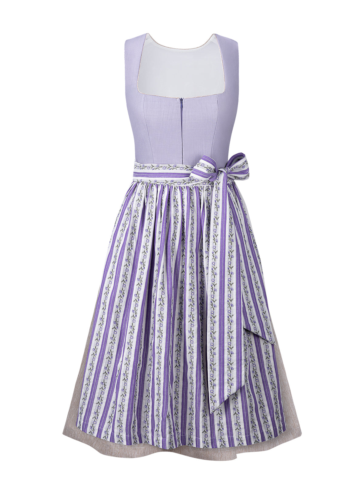 Dirndl Kristin in Lila mit Gerader Ausschnitt