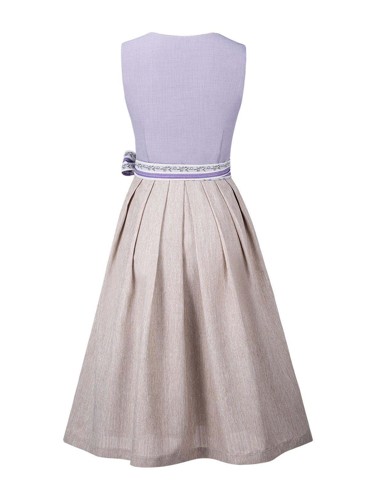 Dirndl Kristin in Lila mit Gerader Ausschnitt