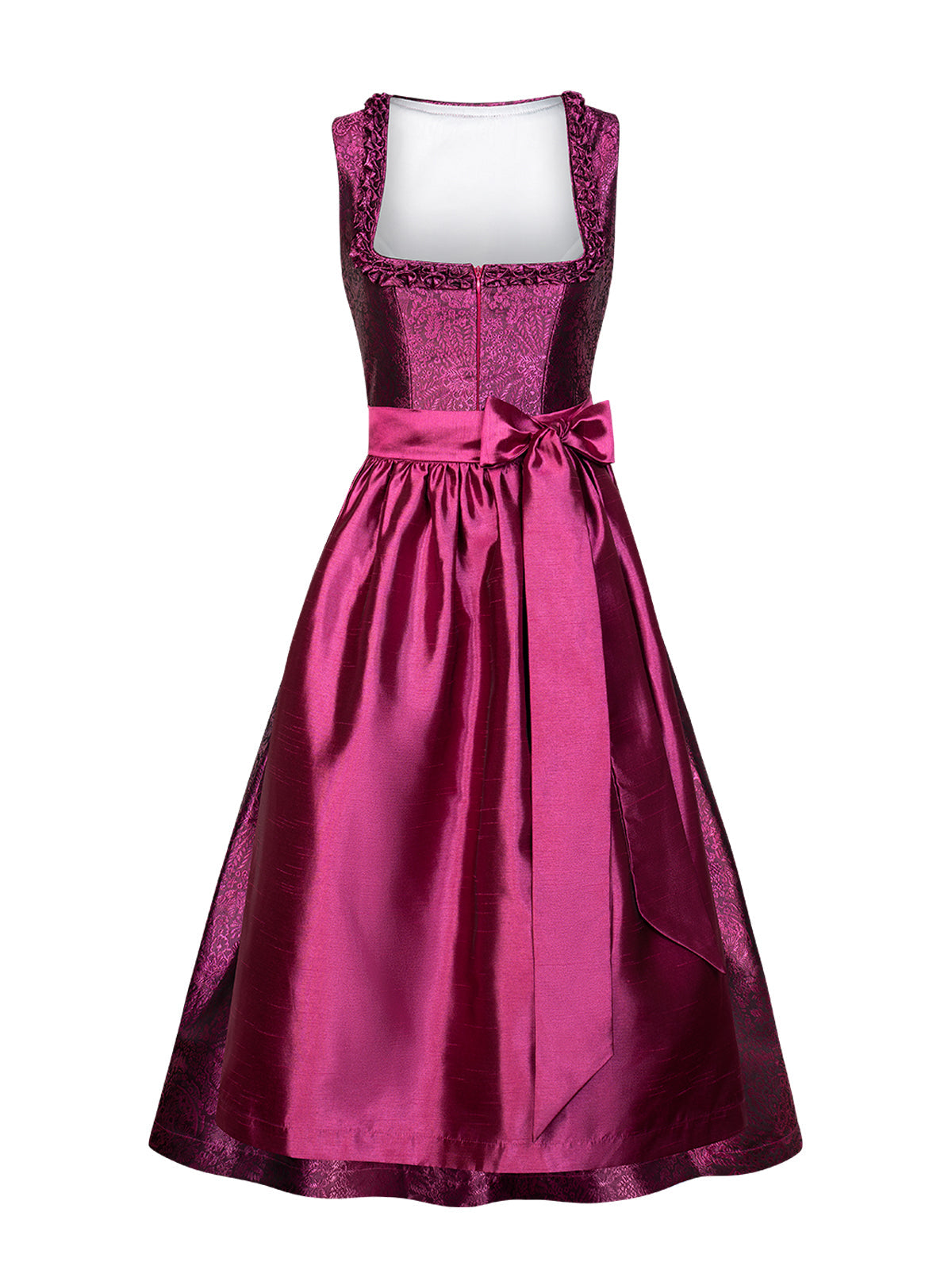 Traditionelles Trachtenkleid Julia Dusty Rose in Pink mit Frontreißverschluss