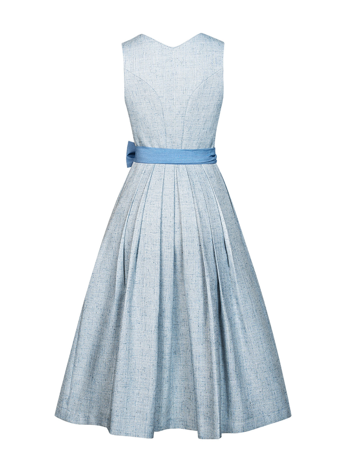 Dirndl Amana in Blau mit Herz-Ausschnitt