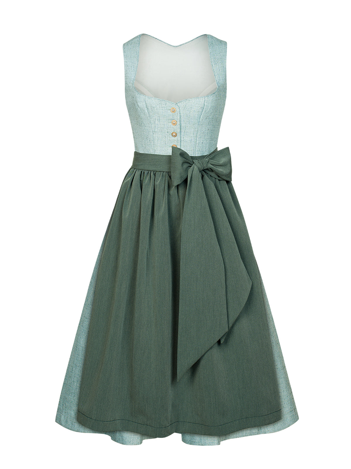 Amana Grun – Elegantes Trachtenkleid in Grün mit Knopfverschluss
