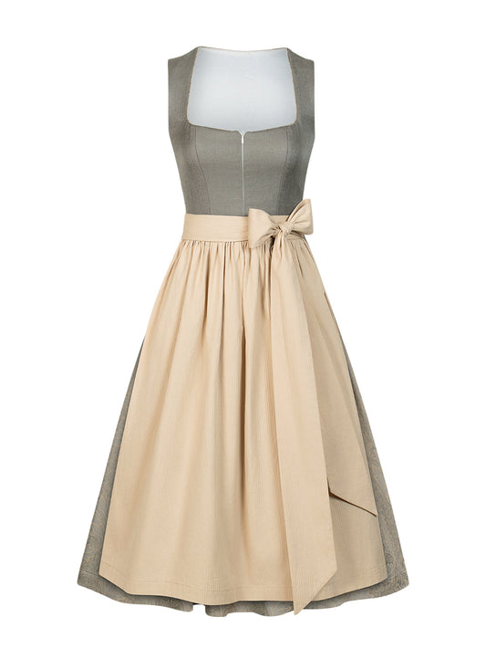 Dirndl Vanessa – Frontreißverschluss in Grau