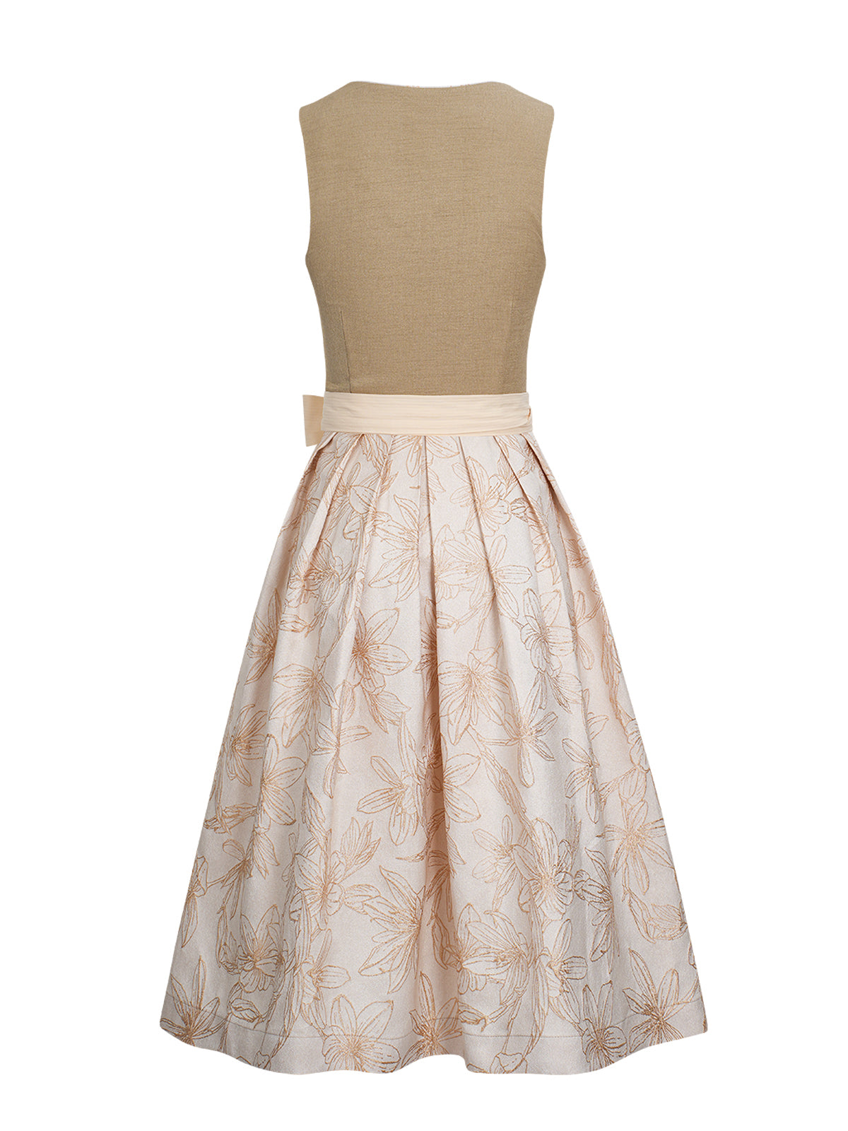 Vanessa Khaki | Dirndl für Damen | Braun | Gerader Ausschnitt