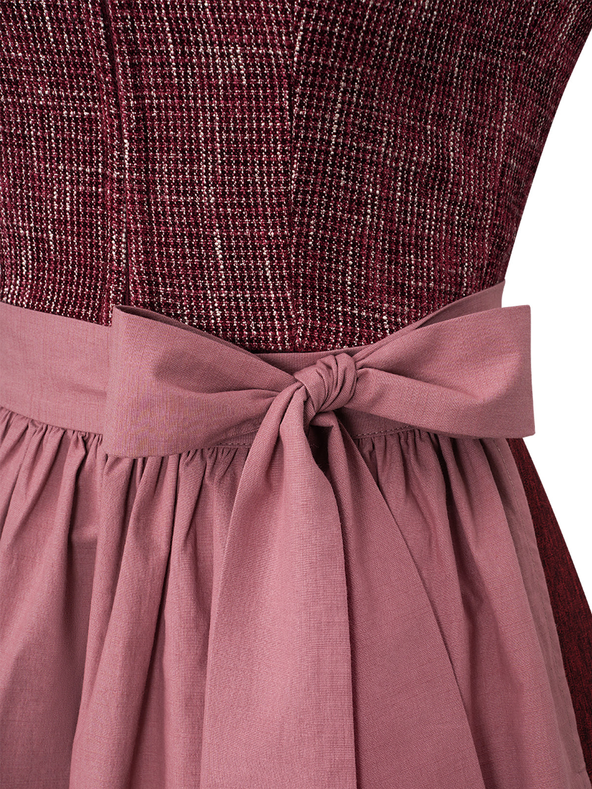 Klassisches Dirndl Caroline – Rot, Gerader Ausschnitt