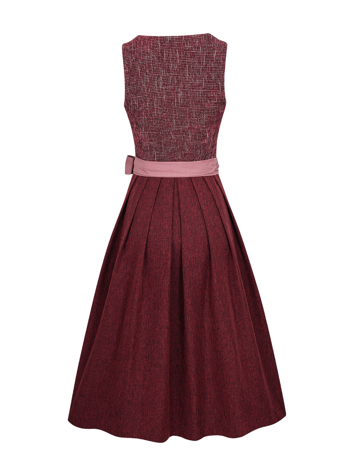 Klassisches Dirndl Caroline – Rot, Gerader Ausschnitt