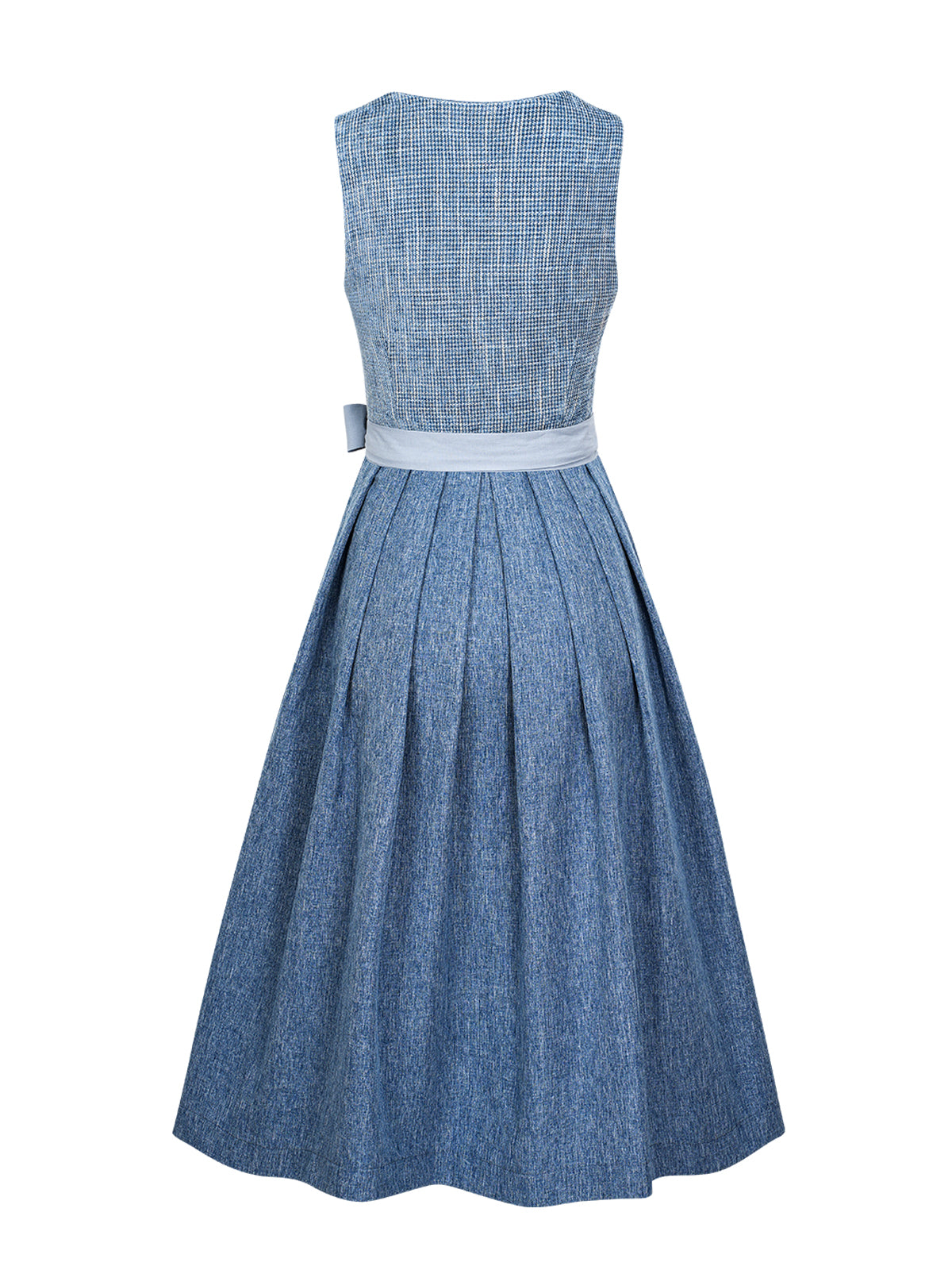 Damen Dirndl Caroline Hellblau mit Frontreißverschluss – Blau