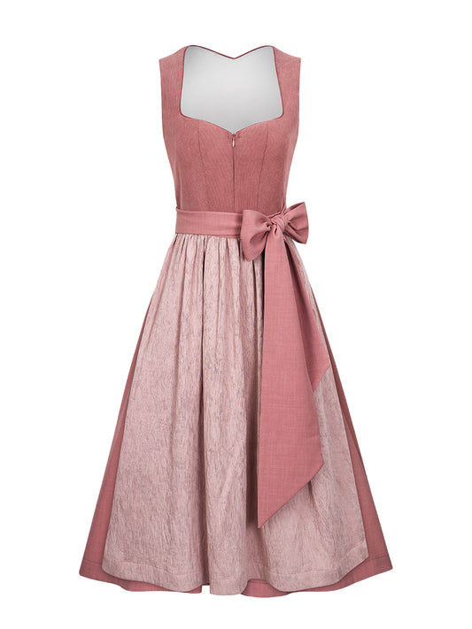 Traditionelles Trachtenkleid Kira in Rosa mit Frontreißverschluss
