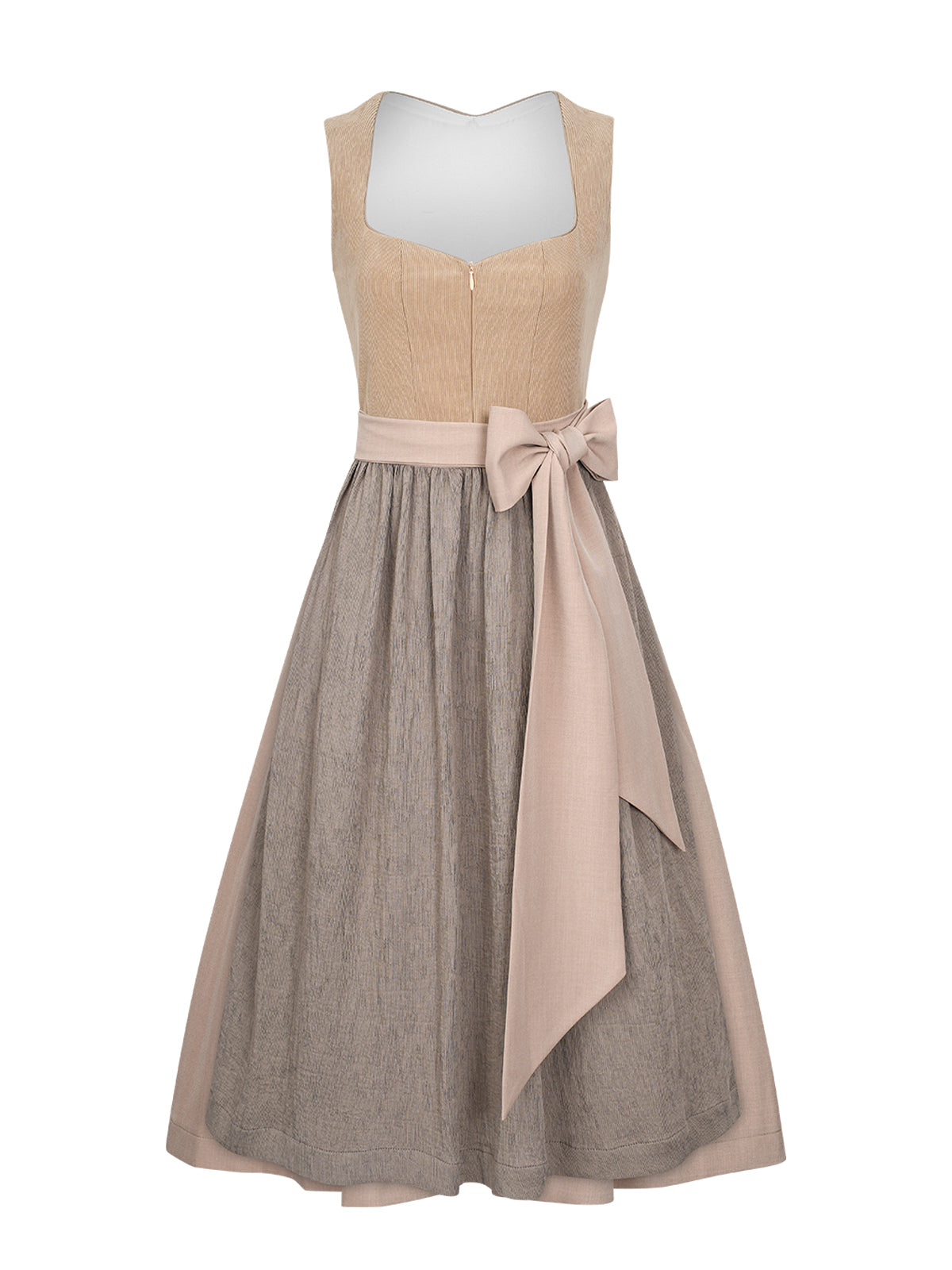 Kira Sand | Dirndl für Damen | Braun | Herz-Ausschnitt
