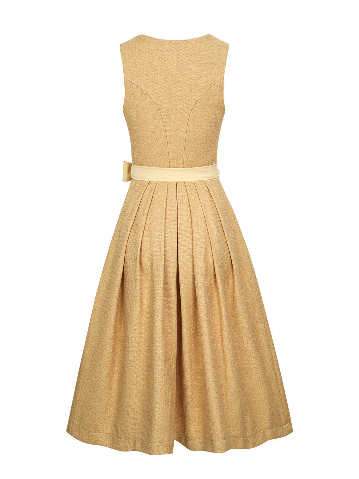 Camille Yellow – Elegantes Trachtenkleid in Gelb mit Frontreißverschluss