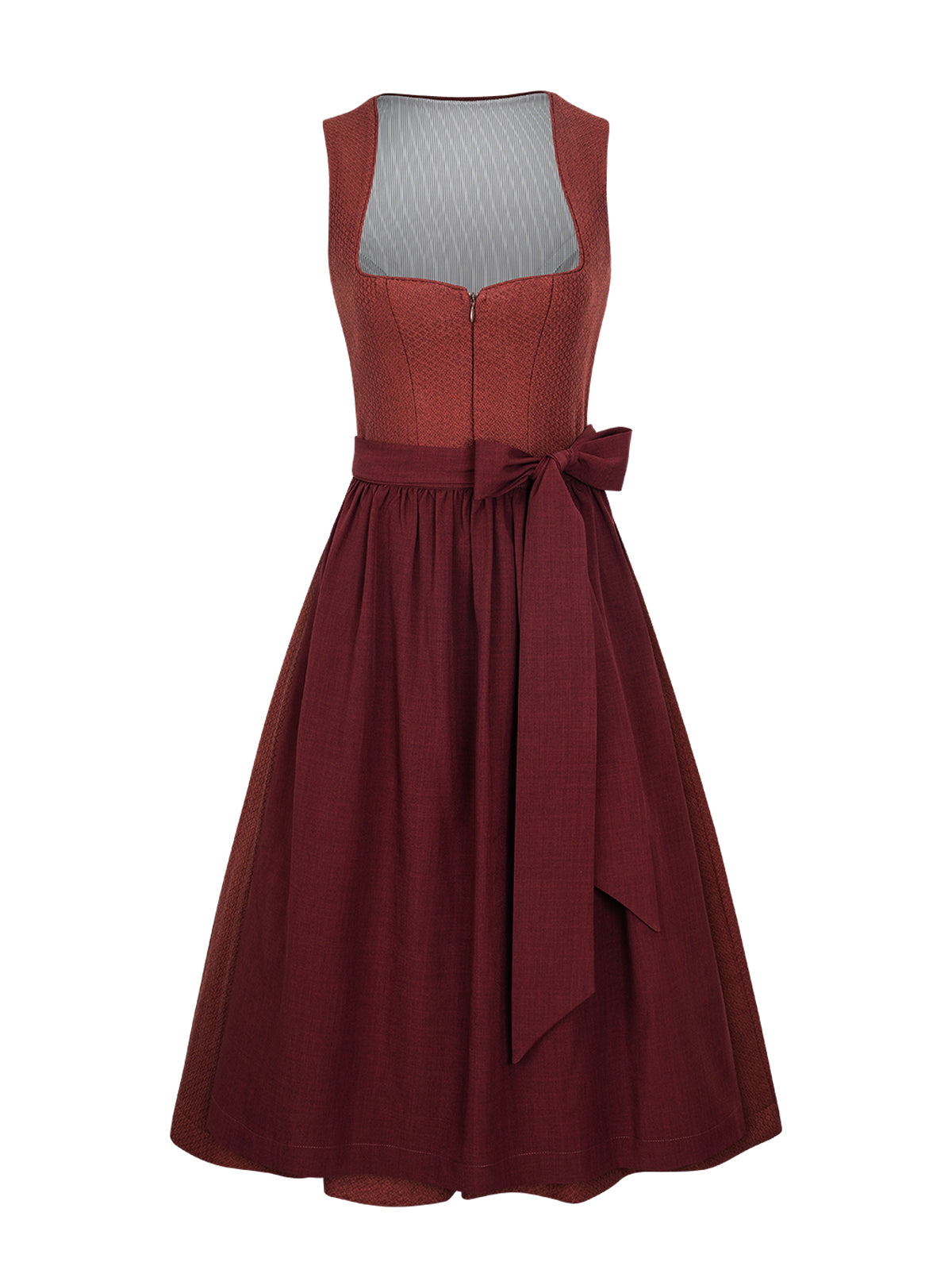 Trachten-Dirndl Camille Wine in Rot – Frontreißverschluss