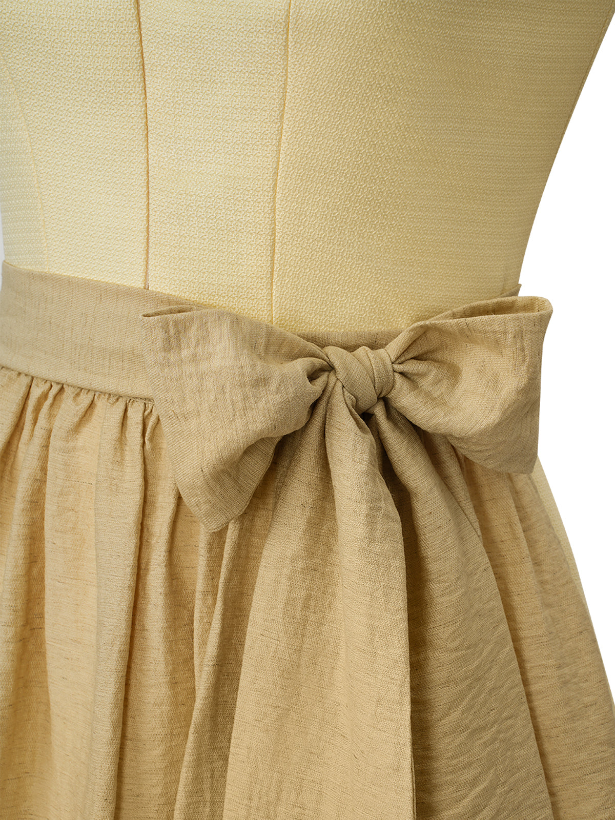 Damen Dirndl Camille Lime Yellow mit Frontreißverschluss – Gelb