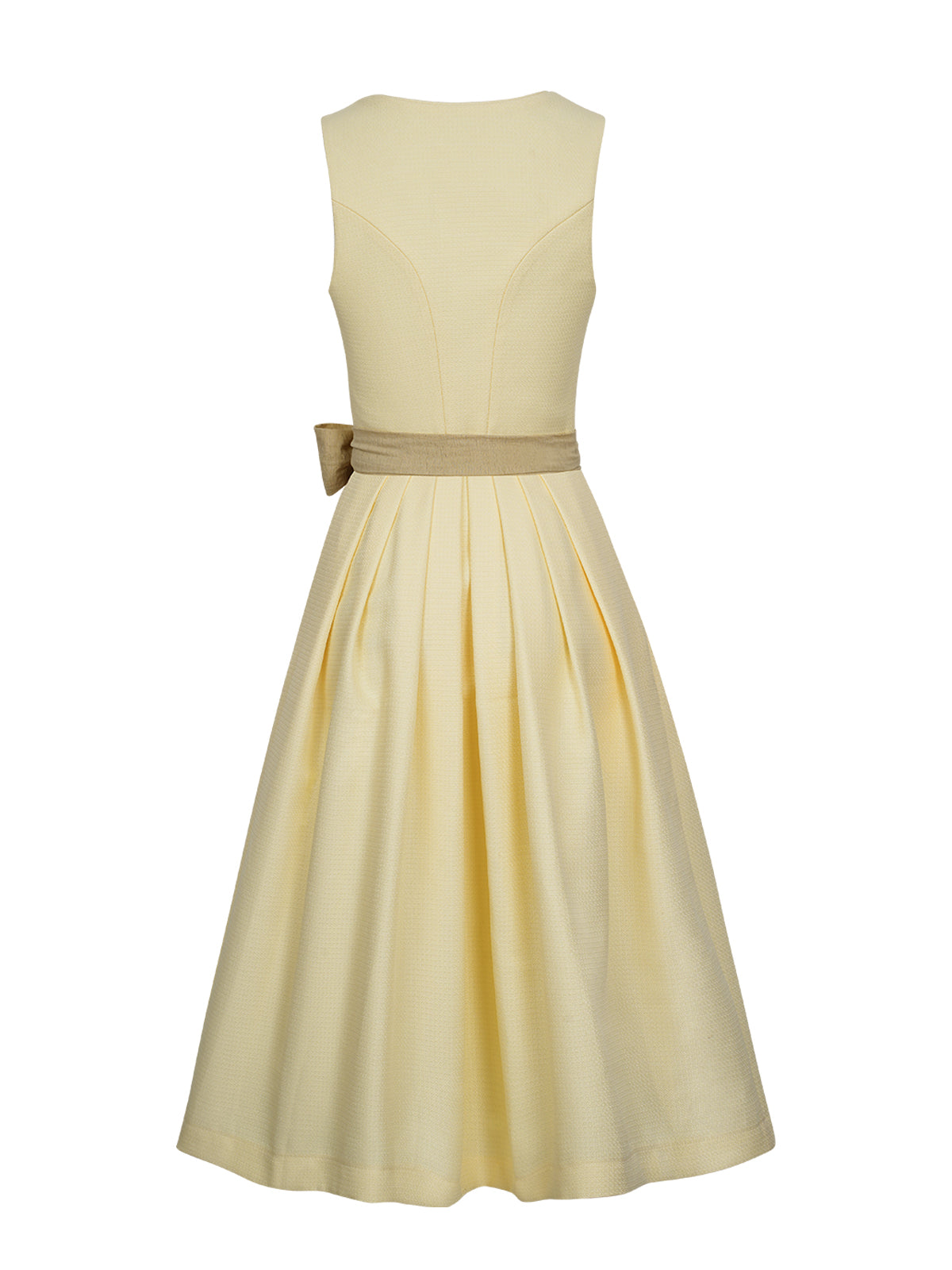 Damen Dirndl Camille Lime Yellow mit Frontreißverschluss – Gelb