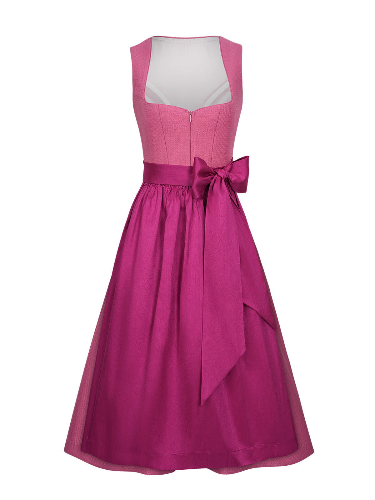 Wiesn Look Camille Beerenfarbenes – Dirndl in Pink mit Herz-Ausschnitt