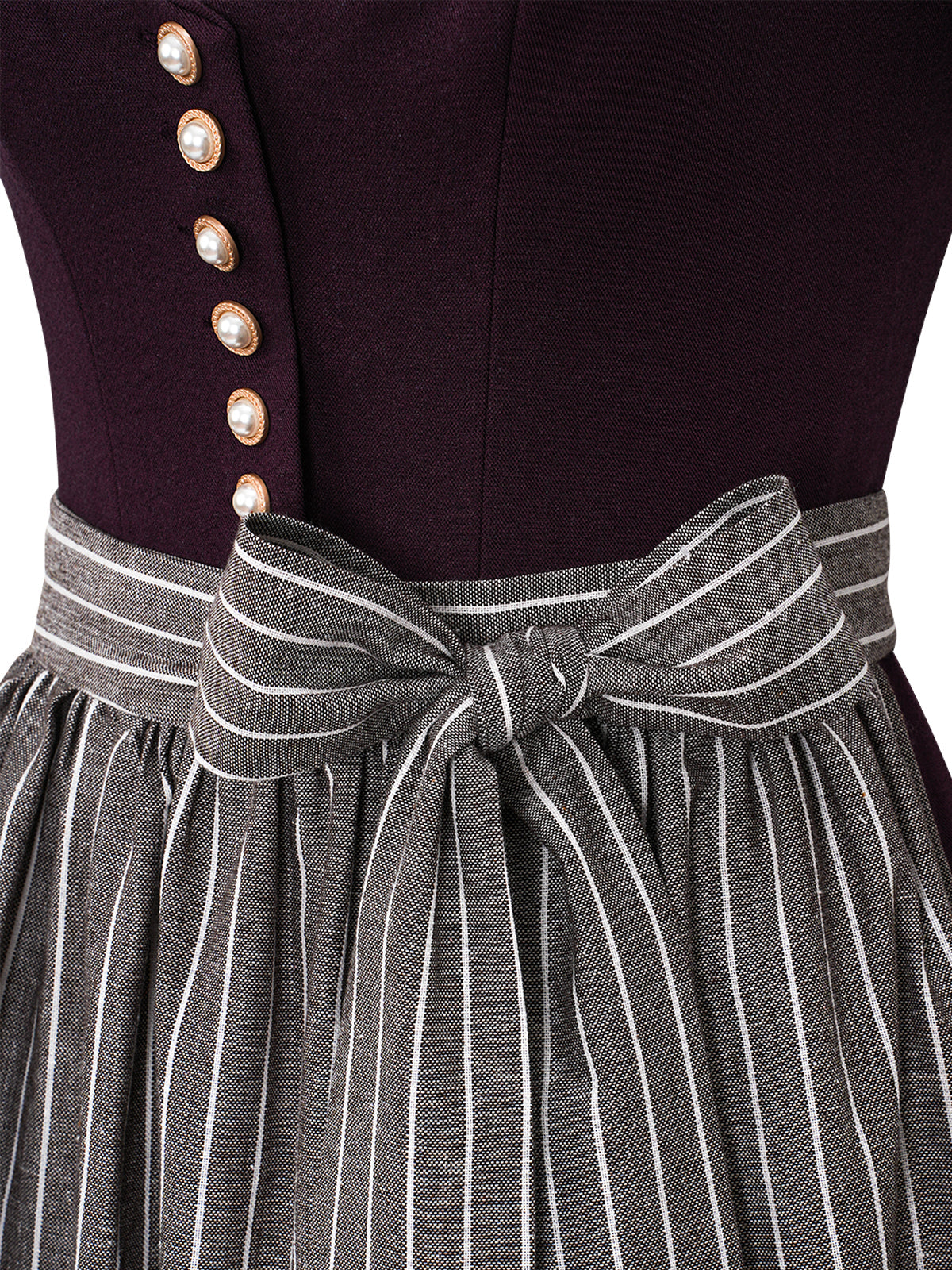 Damen Dirndl Ava mit Knopfverschluss – Lila