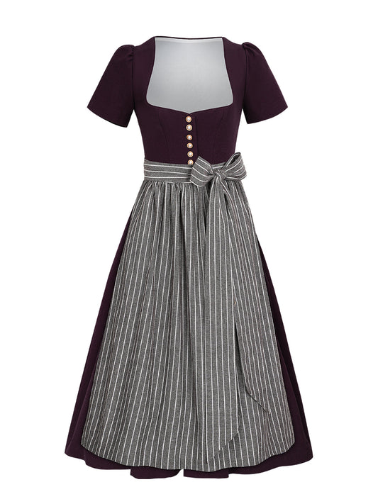 Damen Dirndl Ava mit Knopfverschluss – Lila