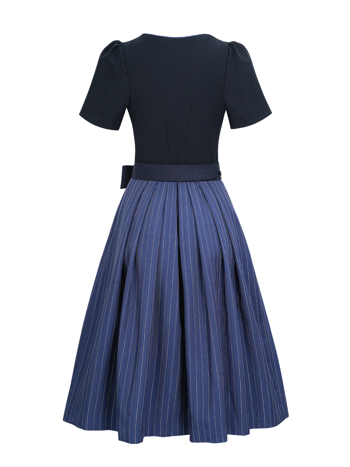 Traditionelles Trachtenkleid Ava Dunke in Blau mit Knopfverschluss
