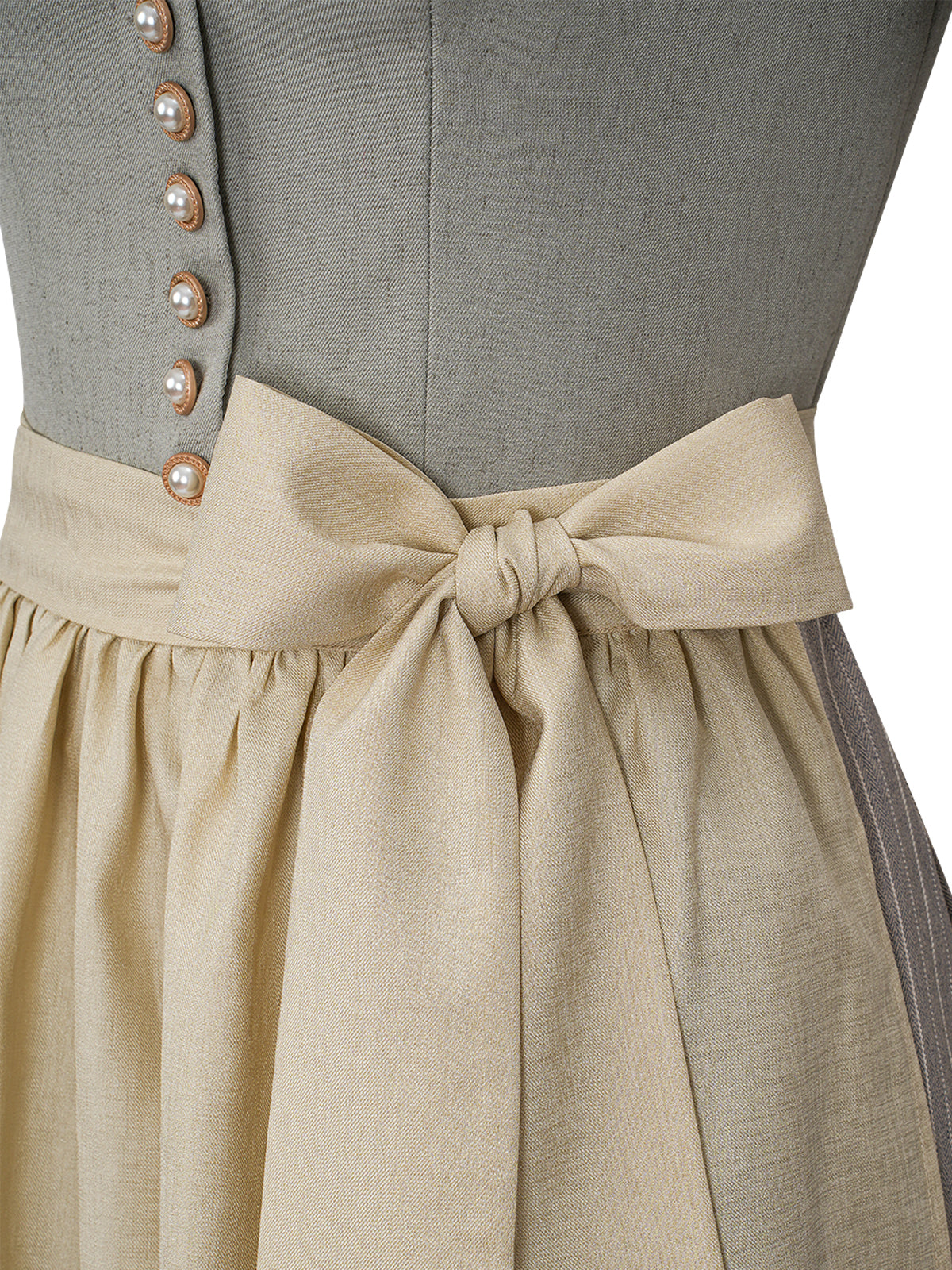 Dirndl Ava – Knopfverschluss in Grau