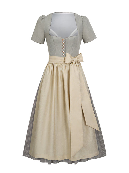 Dirndl Ava – Knopfverschluss in Grau