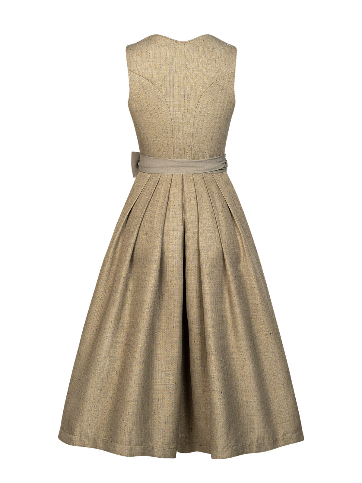 Damen Dirndl Amana Brown mit Knopfverschluss – Grün