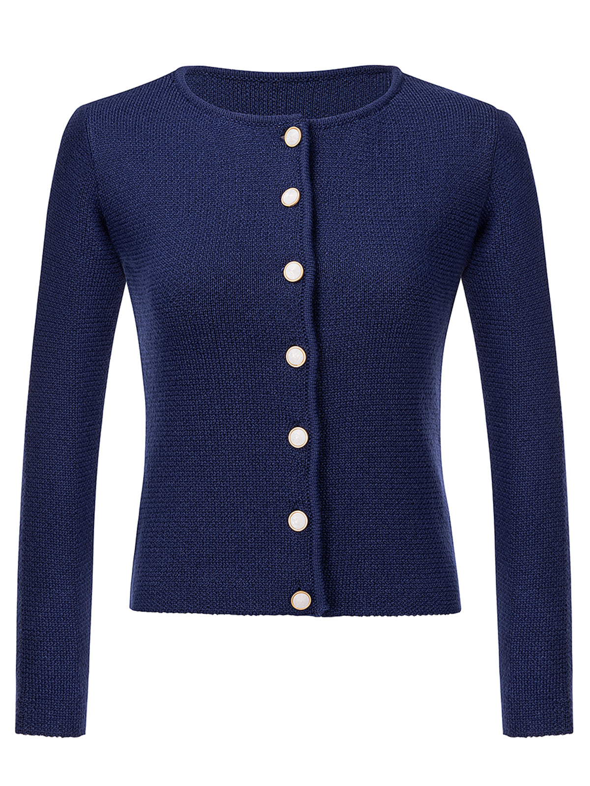 Mira Dark Strickjacke für traditionelle Looks – Blau