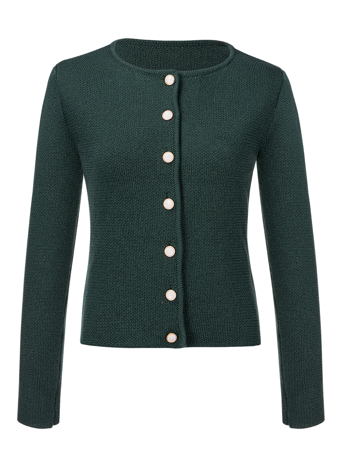 Mira Dunkelgrun Strickjacke für traditionelle Looks – Grün