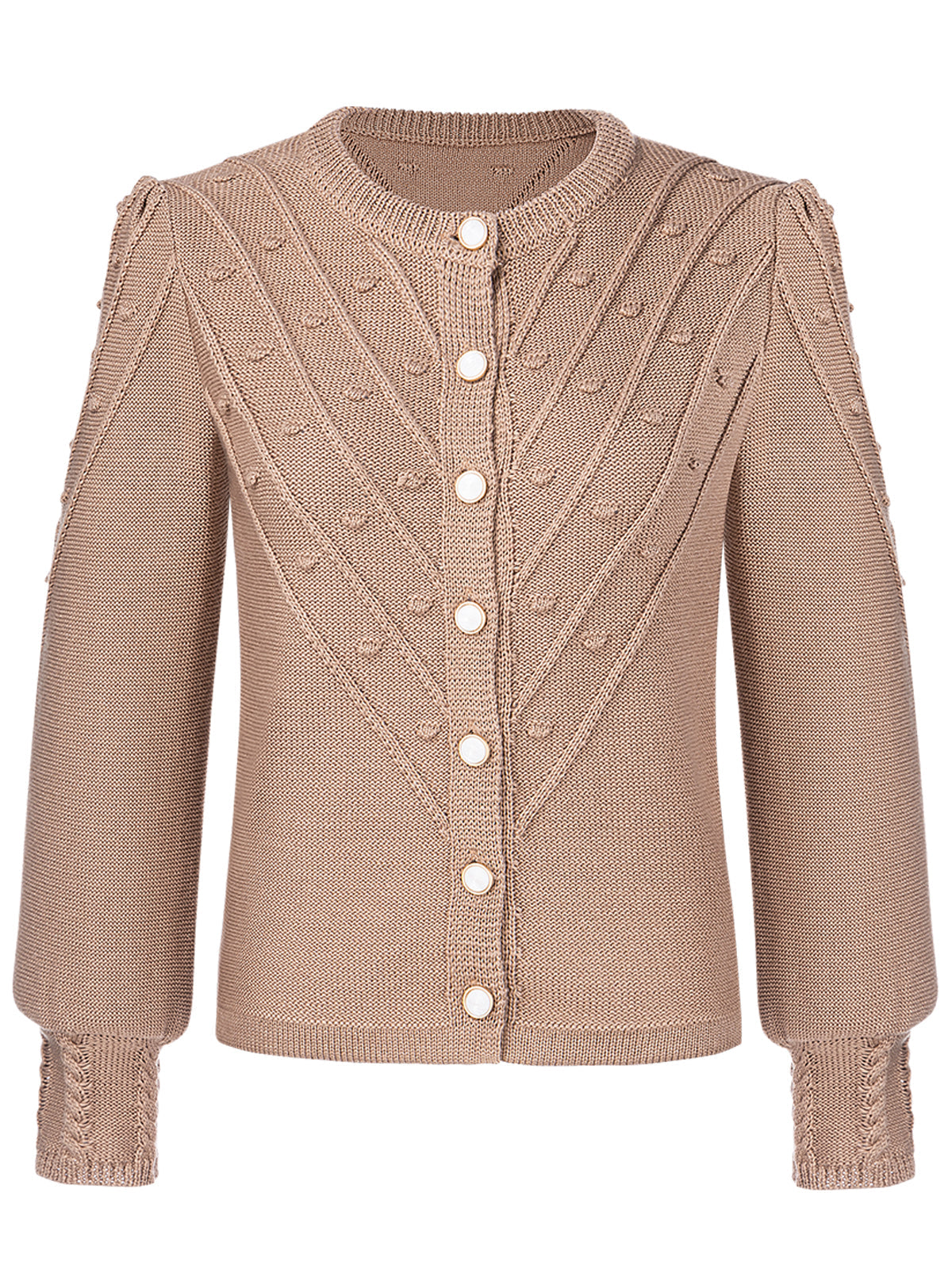 Feinstrick Trachtenjacke Renata Brown in Braun