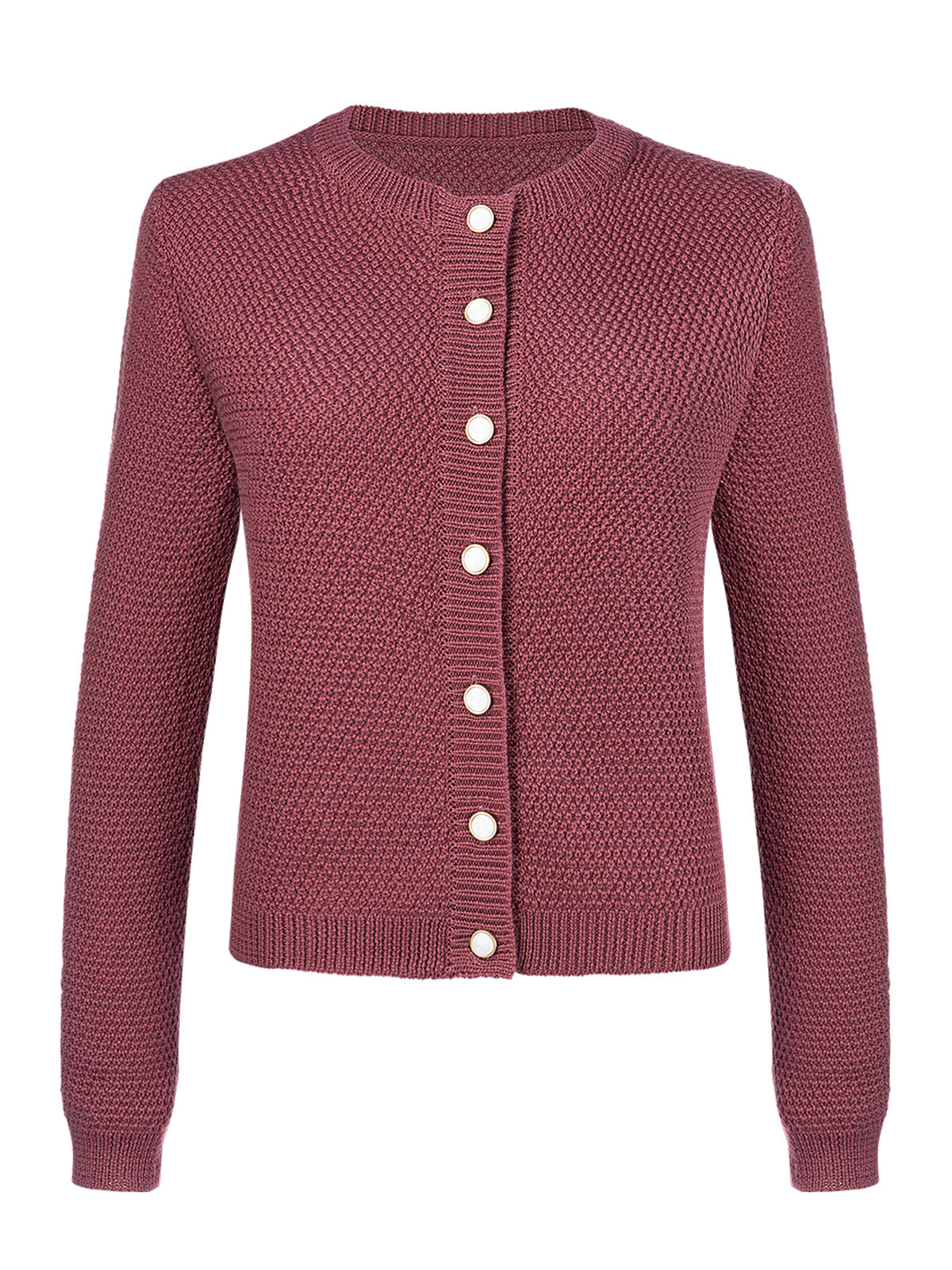 Klassische Strickjacke Amalia Dusty | Lila