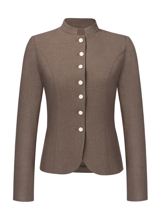 Klassische Strickjacke Damenjacke Barly Dark Olive | Braun
