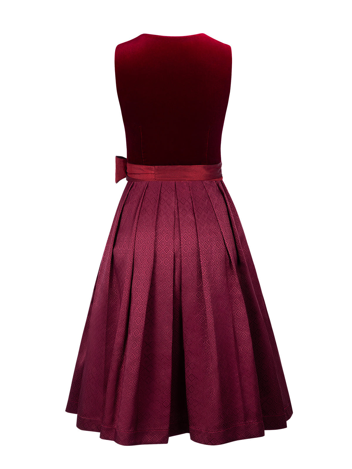 Dirndl Klaudia – Samtoptik in Rot