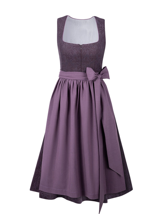 Dirndl Akela in Lila mit Gerader Ausschnitt